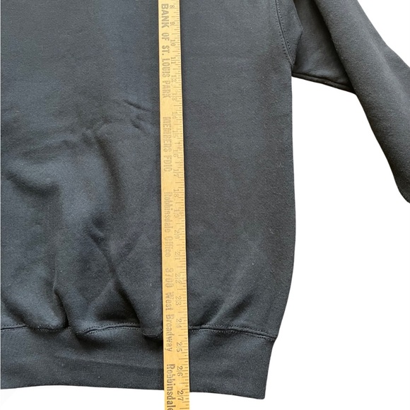 Vintage Blank Crewneck Sweatshirt Men L Black 90s USA Pro Spirit Select Sweats - Picture 11 of 13